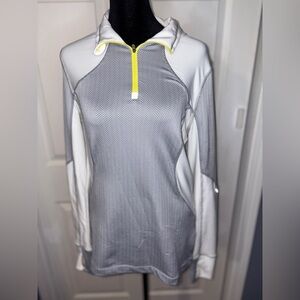 Mondetta Gray and White Pullover with Yellow Trim